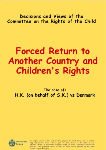 Forced Return to Another Country and Children's Rights