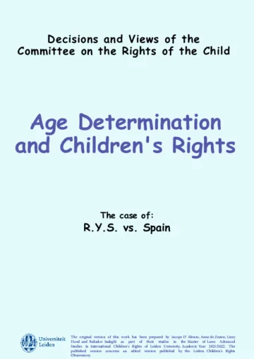 Age Determination  and Children's Rights