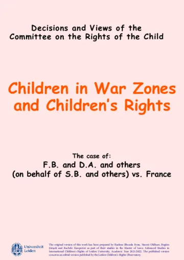 Children in War Zones  and Children‛s Rights