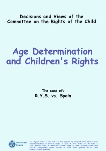 Age Determination  and Children's Rights