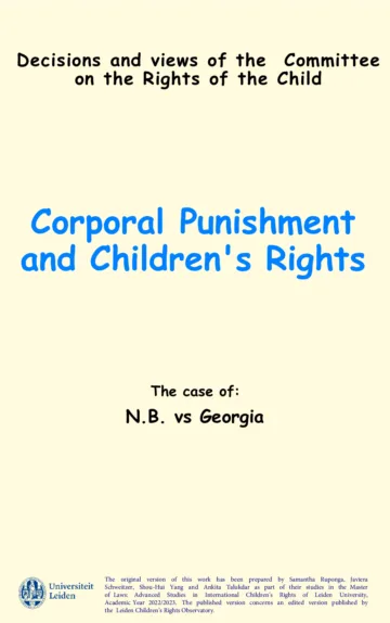 Corporal Punishment and Children's Rights