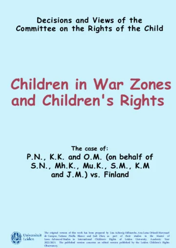 Children in War Zones and Children's Rights